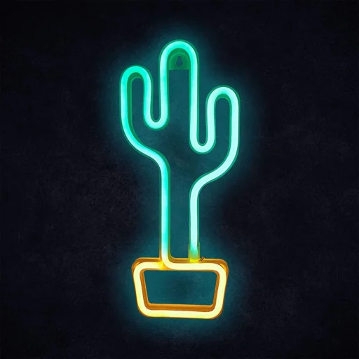 Manta SNL07GNT Style Neon Lights CACTUS zelená/žltá dekoračná lampa - 4