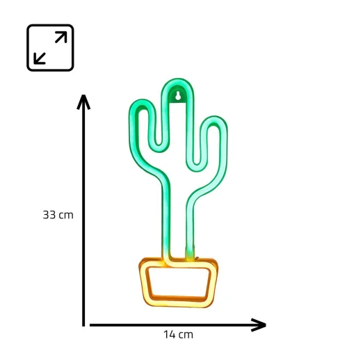 Manta SNL07GNT Style Neon Lights CACTUS zelená/žltá dekoračná lampa - 5