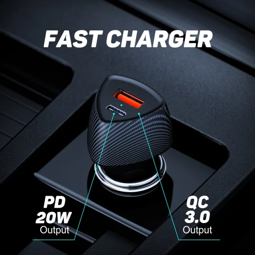 Tellur FCC10 nabíjačka do auta 38W, 6A (PD20W + QC3.0) čierna - 4