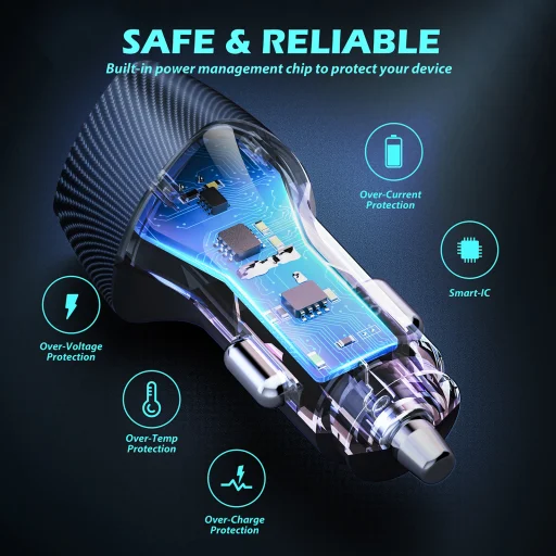 Tellur FCC10 nabíjačka do auta 38W, 6A (PD20W + QC3.0) čierna - 6
