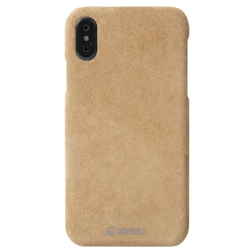 Krusell Broby kožené puzdro pre Apple iPhone XS Max, koňakovo hnedé - 2