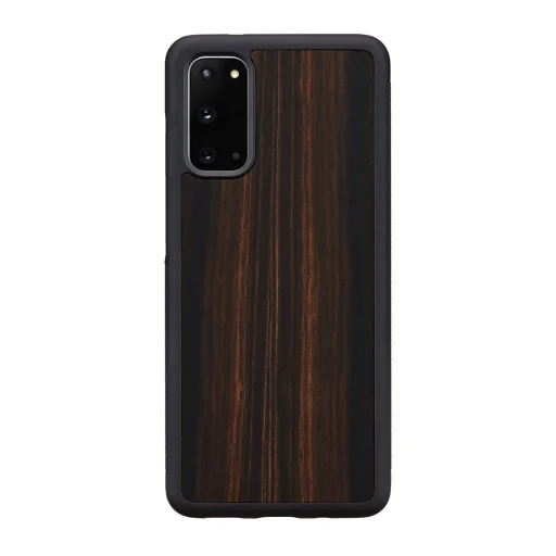 MAN&WOOD Galaxy S20 ebenovo čierny drevený zadný kryt - 1