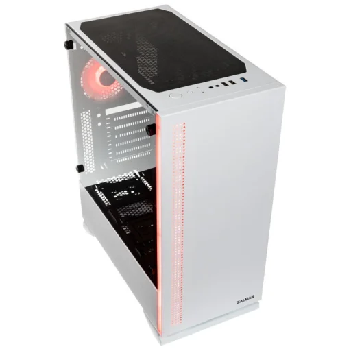 Zalman S5 White ATX počítačová skriňa s RGB ventilátormi - 1