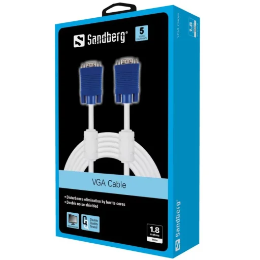 Sandberg 501-61 Monitor Cable VGA LUX 1.8m monitorový kábel - 2