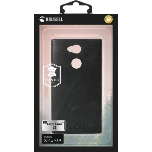 Krusell Sunne Cover Sony Xperia L2 vintage čierne puzdro - 8
