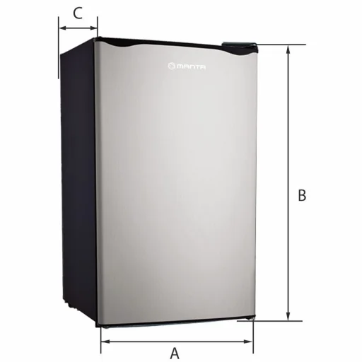 Manta MM520PS hűtőszekrény 91L ezüst inox/fekete - 3