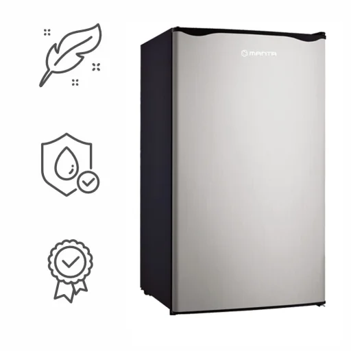 Manta MM520PS hűtőszekrény 91L ezüst inox/fekete - 4