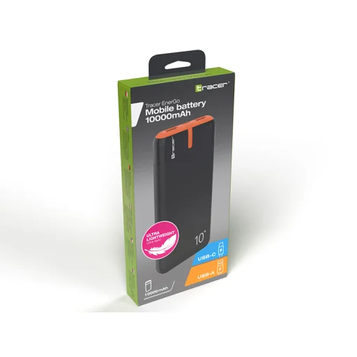 Tracer 47513 EnerGo 10000mAh Power Bank čierna/oranžová - 7