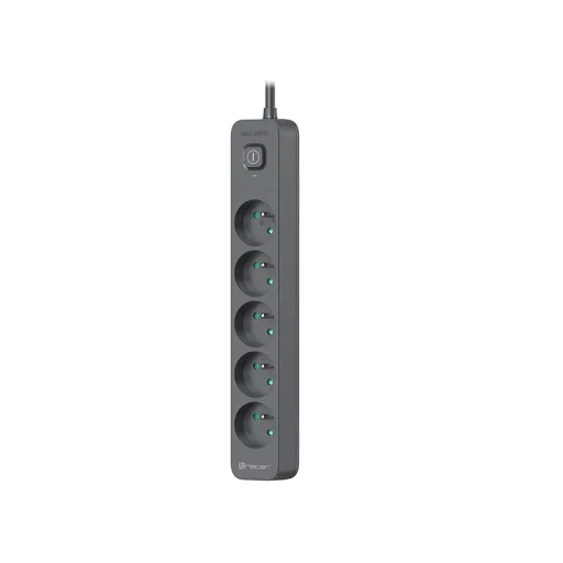 Tracer 47024 Zebra Mobile Ready 1,5 m prepäťová ochrana (5 zásuviek + 2 USB 2,1 A) - 2