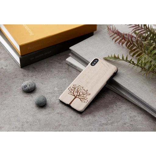 MAN&WOOD iPhone XS Max puzdro z čierneho jabloňového dreva - 4