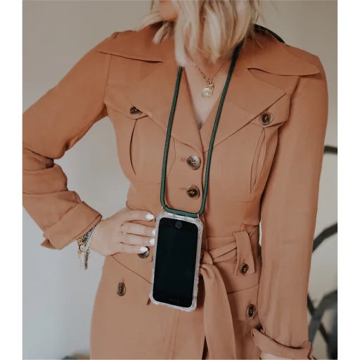Lookabe Necklace iPhone Xr arany-zöld nyakpántos tok loo014 - 7