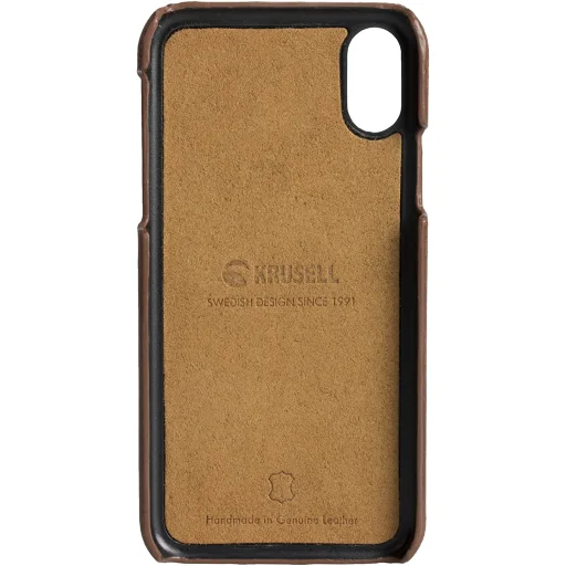 Krusell Sunne 2 kártyatartós bőr tok Apple iPhone X készülékhez, vintage konyakbarna (61104) - 5