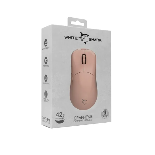 Herná myš White Shark GM-5014 Graphene Pink - 6