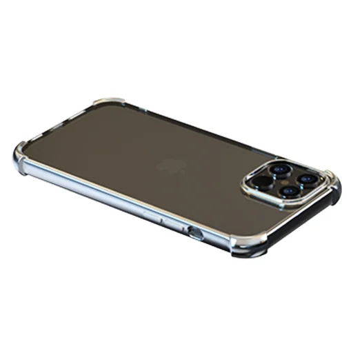 Devia Glitter nárazuvzdorný mäkký kryt pre iPhone 12 Pro Max, strieborný - 1