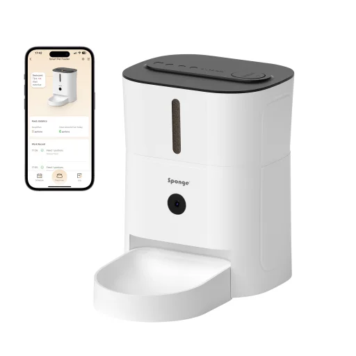 Sponge automatické kŕmidlo pre domáce zvieratá s inteligentnou kamerou - 1