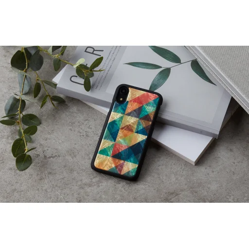 iKins mozaikové čierne flipové puzdro na iPhone XR - 7