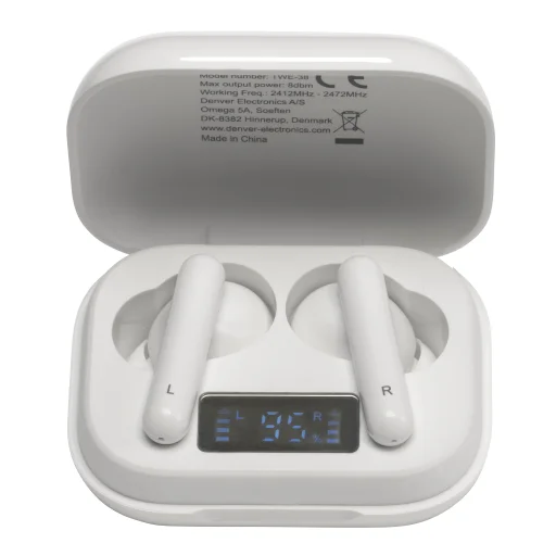 Denver TWE-38 White bezdrôtové Bluetooth slúchadlá - 7
