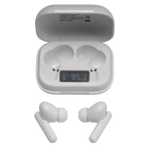 Denver TWE-38 White bezdrôtové Bluetooth slúchadlá - 1
