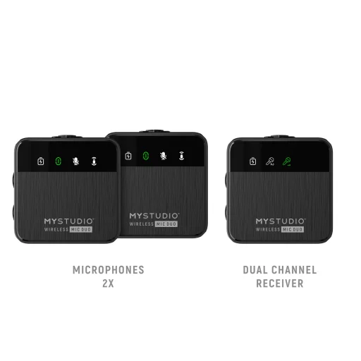 Easypix MyStudio Wireless Mic Duo 62022 bezdrôtový mikrofónny systém - 3