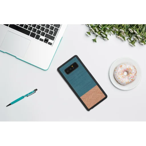 MAN&WOOD Samsung Galaxy Note8 (N950) denim black puzdro s efektom dreva - 4