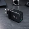 Tellur GaN 65W 3-portová sieťová nabíjačka, 2x USB-C + USB-A, EU/UK/US, čierna thumbnail