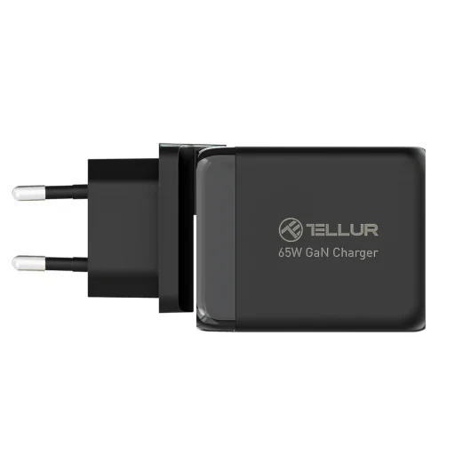 Tellur GaN 65W 3-portová sieťová nabíjačka, 2x USB-C + USB-A, EU/UK/US, čierna - 5