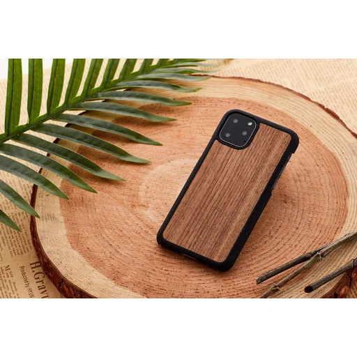 MAN&WOOD iPhone 11 Pro Max fekete diófa fekete tok - 3