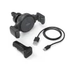 Hama 00201677 FC10 Flex-Set držiak s bezdrôtovým nabíjaním do auta, 10 W, Qi, antracit thumbnail