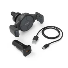 Hama 00201677 FC10 Flex-Set držiak s bezdrôtovým nabíjaním do auta, 10 W, Qi, antracit
