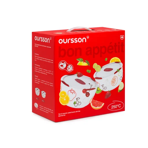 Oursson BS4781RC/DC súprava keramických misiek tmavá čerešňa - 6