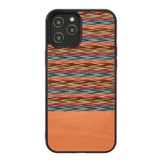 MAN&WOOD Browny Check Black puzdro pre Apple iPhone 12 Pro Max