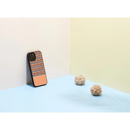 MAN&WOOD Browny Check Black puzdro pre Apple iPhone 12 Pro Max - 3