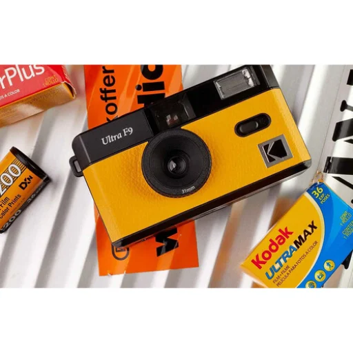 Kodak ULTRA F9 žltý 35 mm filmový fotoaparát - 7