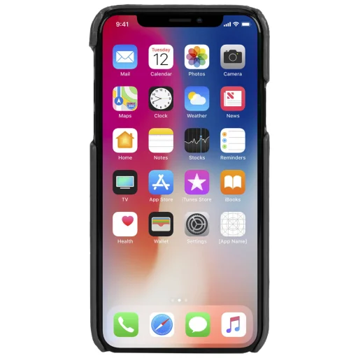Krusell Sunne 2 Card Cover Apple iPhone XS Max vintage čierne puzdro - 3