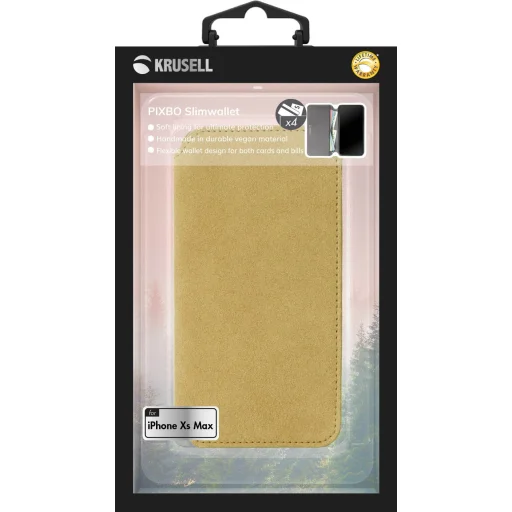 Krusell Broby SlimWallet flipové puzdro na 4 karty pre Apple iPhone XS Max - 4