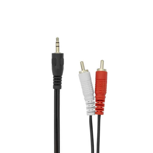 Sbox 3,5 mm jack - 2 x RCA samec kábel 2 m - 1