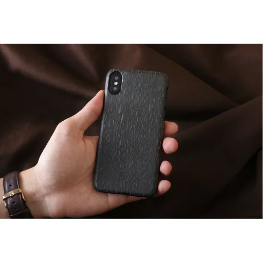 MAN&WOOD iPhone X/XS carbalho black puzdro - 3