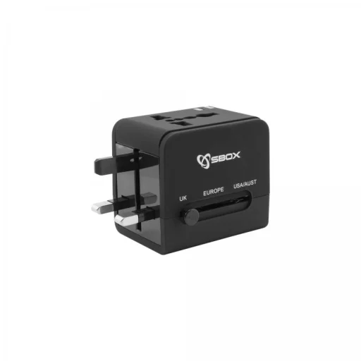 Sbox TA-23 univerzális utazóadapter dupla USB töltővel - 4
