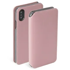Krusell Pixbo 4 Card SlimWallet Apple iPhone XS Max ružové vyklápacie puzdro