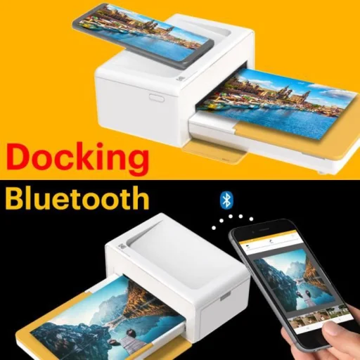 Kodak PD460 Bluetooth dokovacia stanica pre tlačiareň žltá, s 10 listami fotopapiera - 2