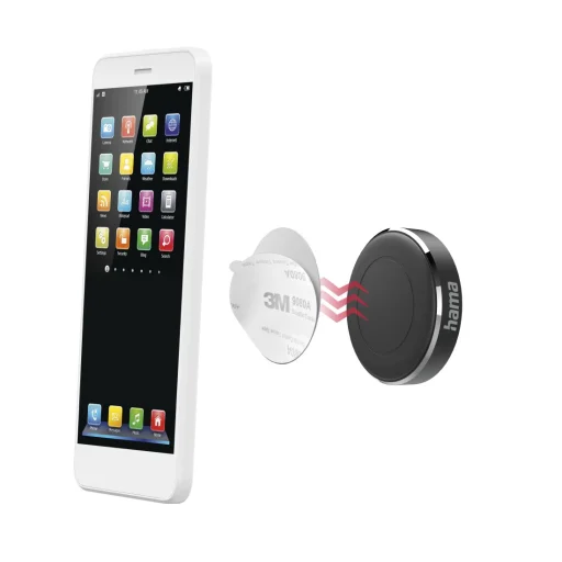 Hama 00201518 magnetický držiak na mobil do auta na palubnú dosku, otočný o 360°, univerzálny - 3