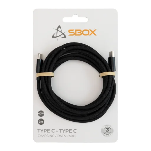 Sbox USB Type-C - USB Type-C nabíjací a dátový kábel čierny - 2