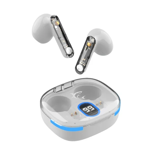 White Shark GEB-TWS37 HyperBeat White Bluetooth fülhallgató - 1