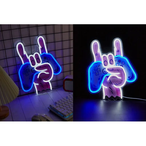 Manta SNL109MT Style Neon Lights Kéz Gamepaddel dekorlámpa - 7