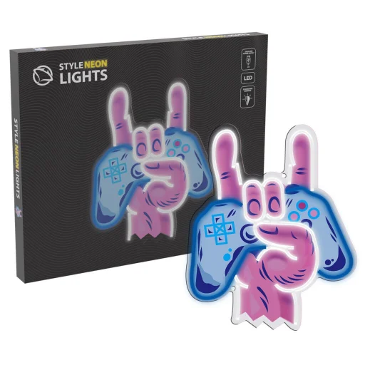 Manta SNL109MT Style Neon Lights Kéz Gamepaddel dekorlámpa - 1