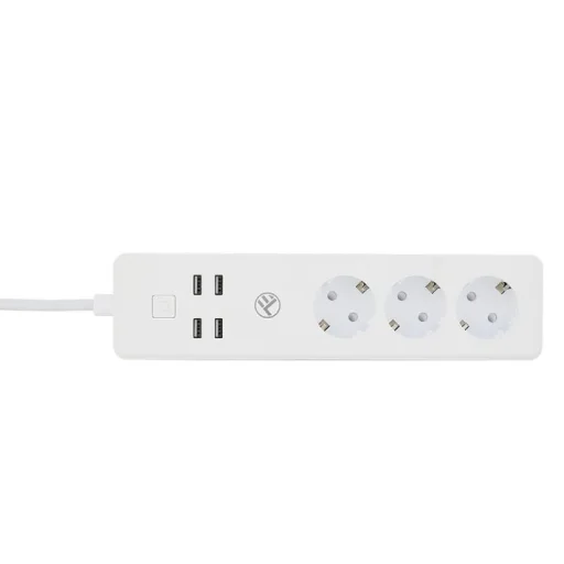 Tellur WiFi okos elosztó, 3 aljzattal, 4 USB-porttal, 4A, 2200W, 10A, 1,8 m - 2