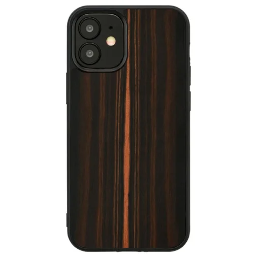 MAN&WOOD iPhone 12 mini ebenovo čierne puzdro - 1