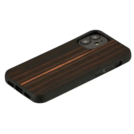 MAN&WOOD iPhone 12 mini ebenovo čierne puzdro - 2