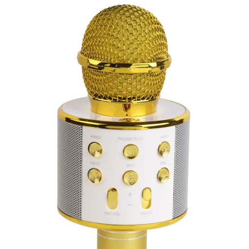 Denver KMS-20GOMK2 Gold vezeték nélküli Bluetooth karaoke mikrofon hangszóró - 4