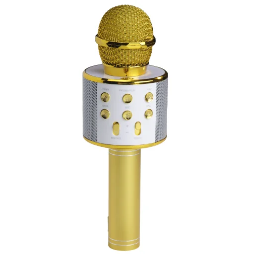 Denver KMS-20GOMK2 Gold vezeték nélküli Bluetooth karaoke mikrofon hangszóró - 1